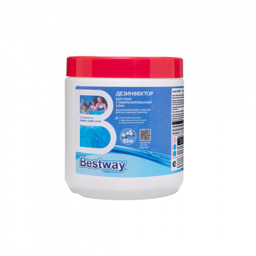 Химия для бассейна Bestway Chemicals Быстрая дезинфекция в гранулах 500гр. B1909214 фото 2