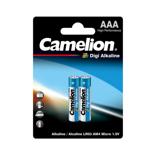 Батарейка CAMELION Digi Alkaline LR03-BP2DG 2 шт. в блистере фото 2